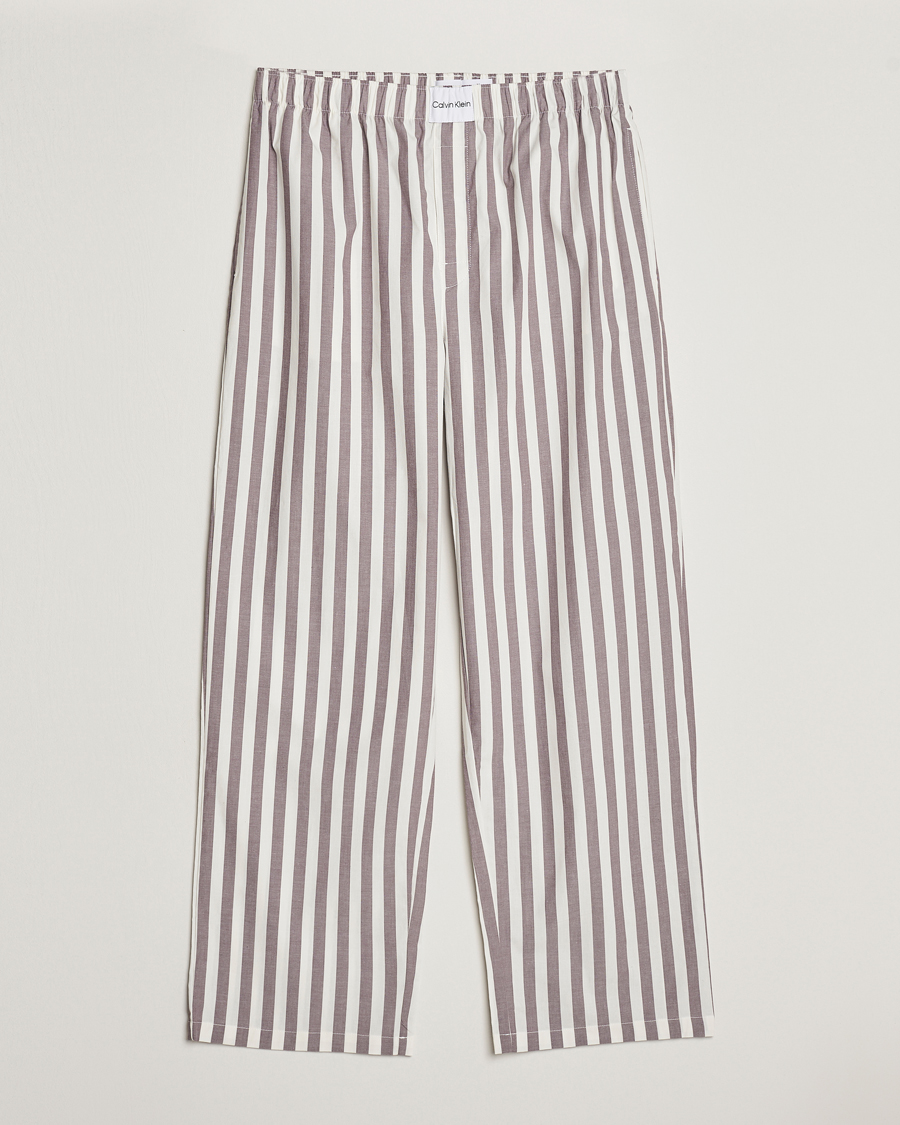 Herr | Pyjamas & Morgonrockar | Calvin Klein | Cotton Striped Pyjama Pants White/Grey