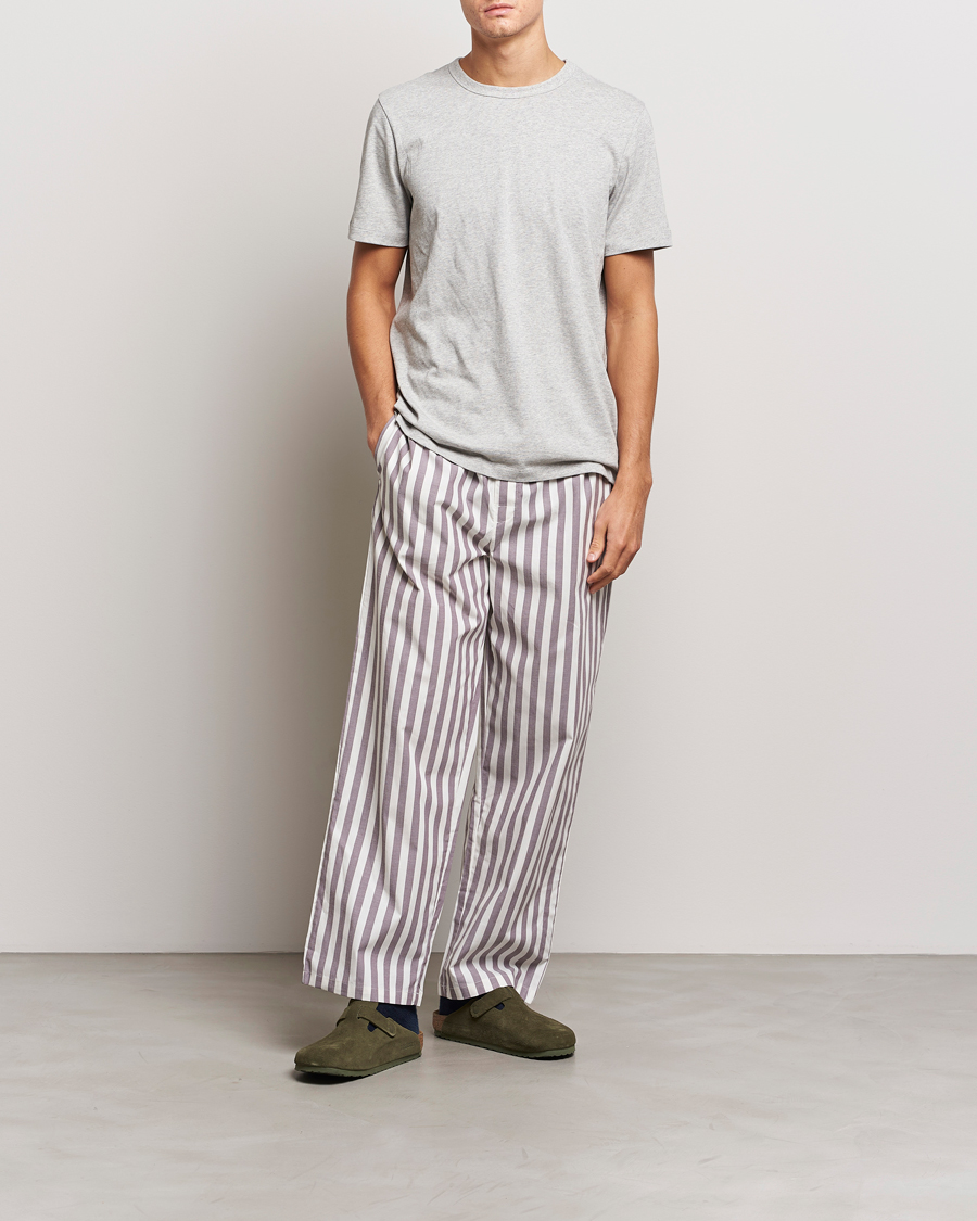Herr | Pyjamas & Morgonrockar | Calvin Klein | Cotton Striped Pyjama Pants White/Grey