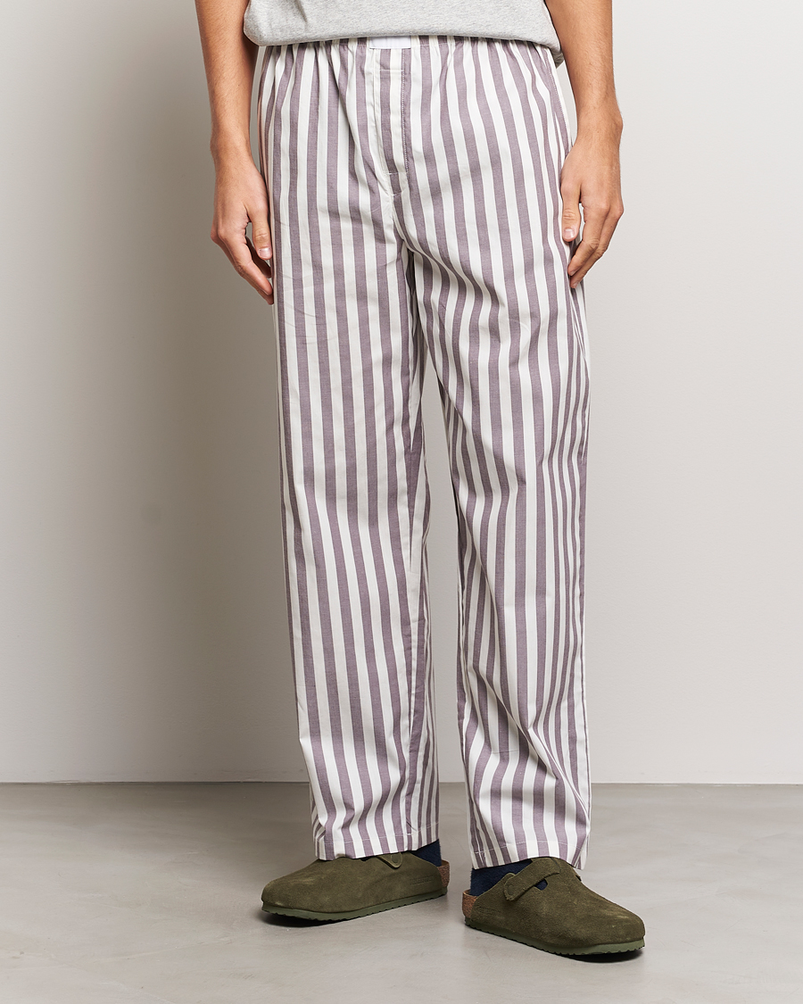 Herr | Pyjamas & Morgonrockar | Calvin Klein | Cotton Striped Pyjama Pants White/Grey