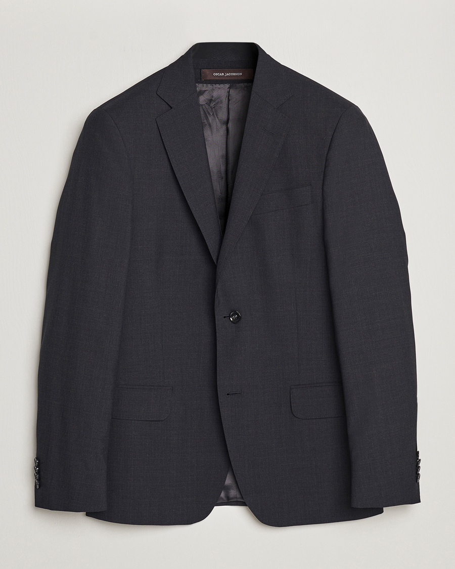 Herr | Kavajer | Oscar Jacobson | Edmund Wool Blazer Grey