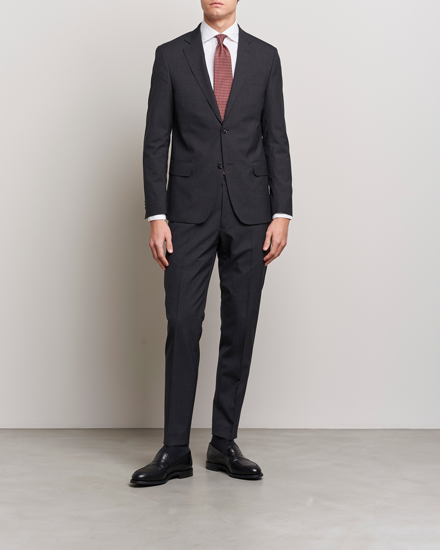 Herr | Kavajer | Oscar Jacobson | Edmund Wool Blazer Grey