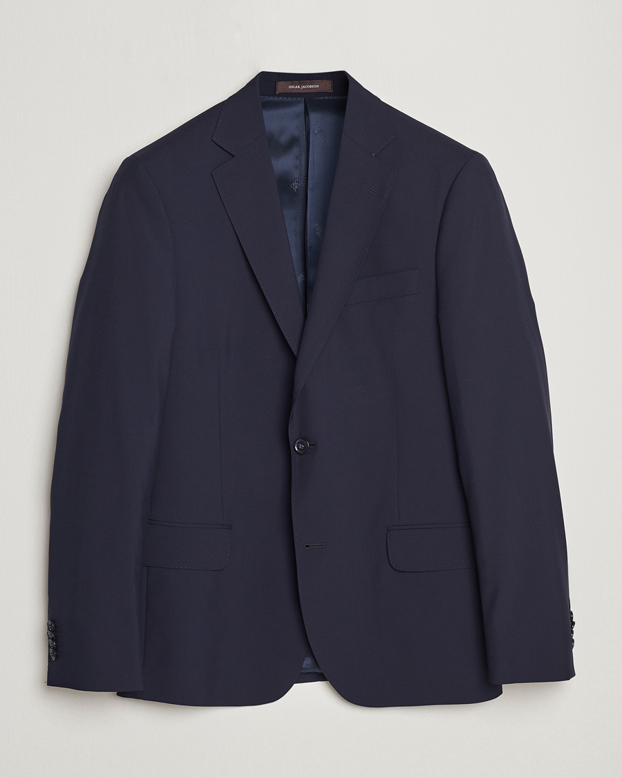 Herr | Kavajer | Oscar Jacobson | Edmund Wool Blazer Blue