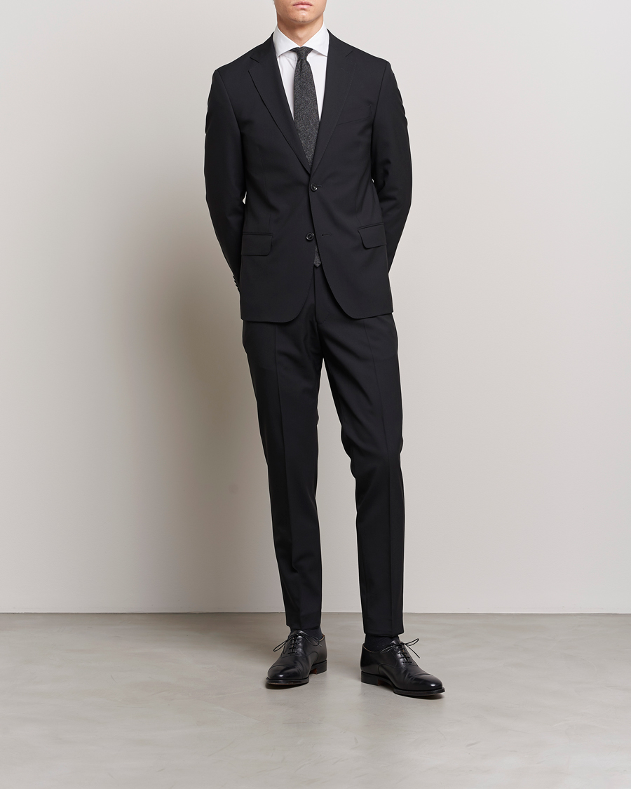 Herr | Kavajer | Oscar Jacobson | Edmund Wool Blazer Black