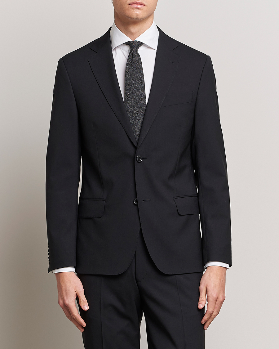 Herre | Tøj | Oscar Jacobson | Edmund Wool Blazer Black