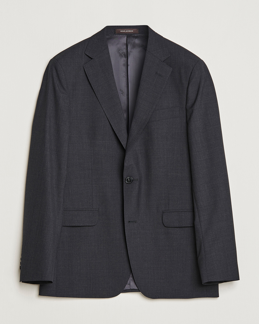Herr | Kavajer | Oscar Jacobson | Falk Wool Blazer Grey