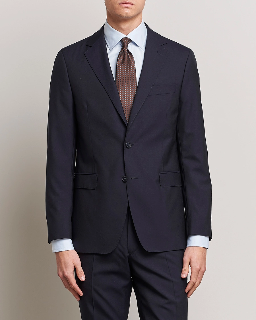 Herr | Oscar Jacobson | Oscar Jacobson | Falk Wool Blazer Navy