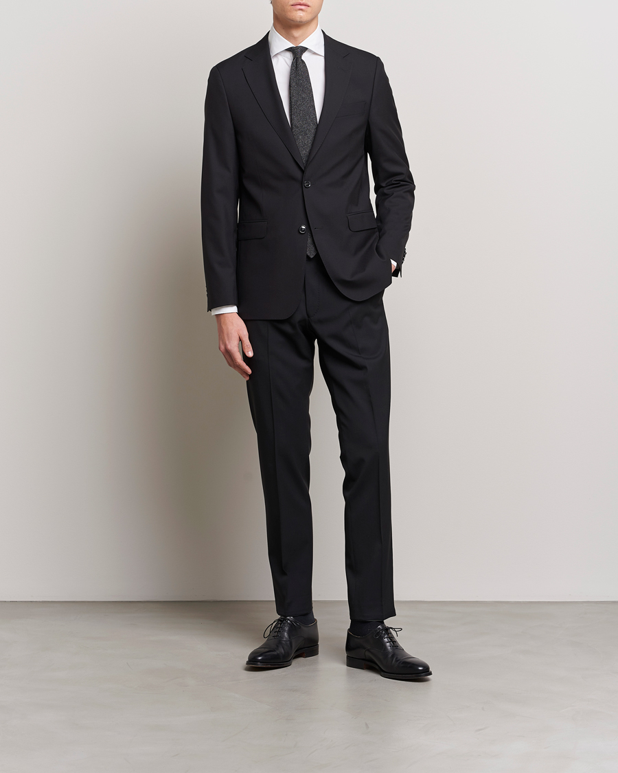 Herr | Kavajer | Oscar Jacobson | Falk Wool Blazer Black