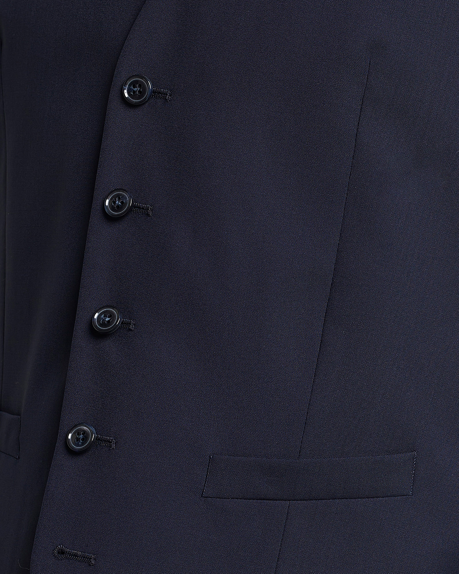 Herr | Kavajer | Oscar Jacobson | Carlo Wool Waistcoat Blue
