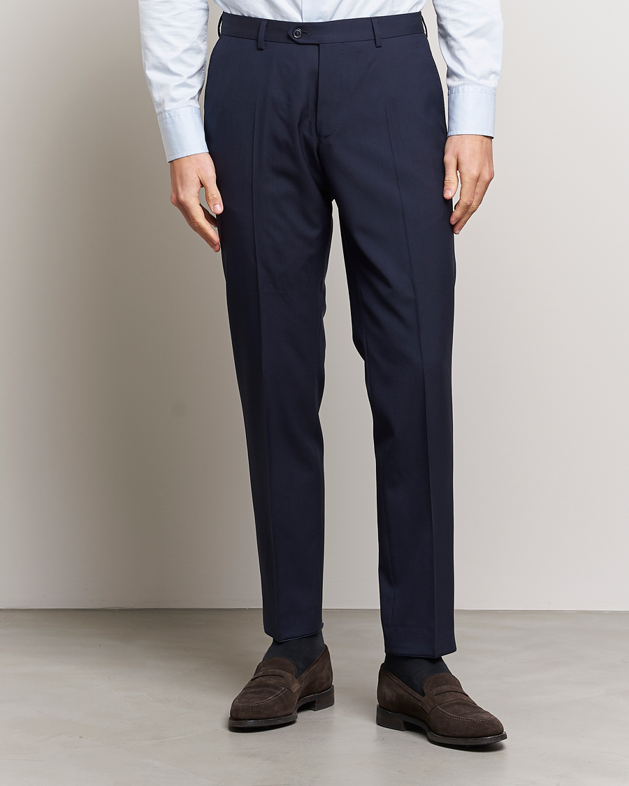 Herr | Avdelningar | Oscar Jacobson | Diego Wool Trousers Blue