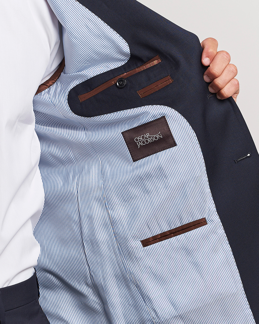 Herr | Kavajer | Oscar Jacobson | John Club Wool Blazer Navy