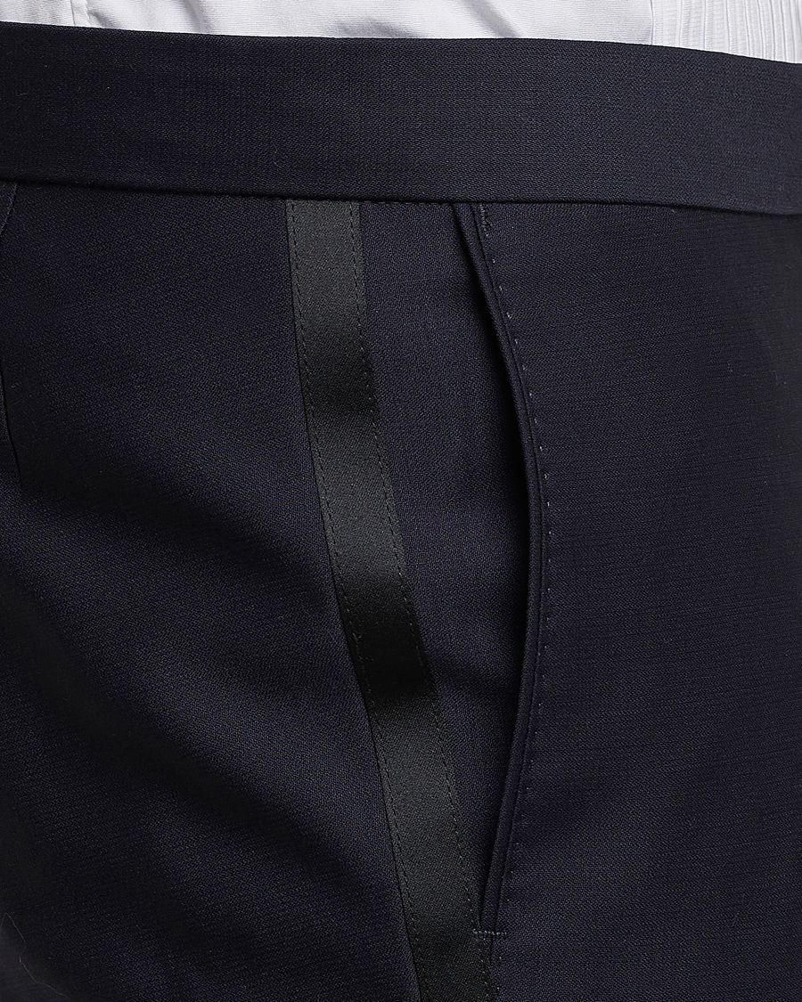 Herr | Byxor | Oscar Jacobson | Duke Wool Trousers Navy