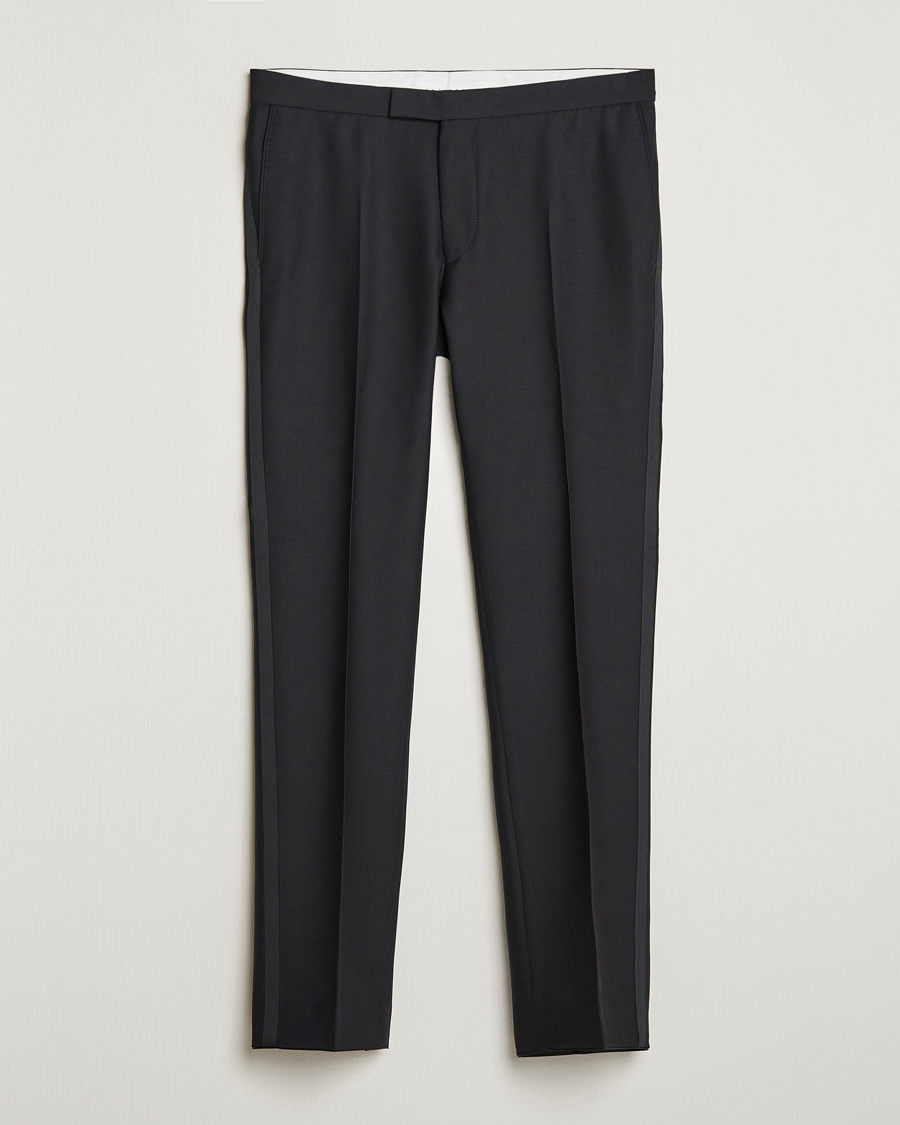 Herr | Byxor | Oscar Jacobson | Duke Wool Trousers Black