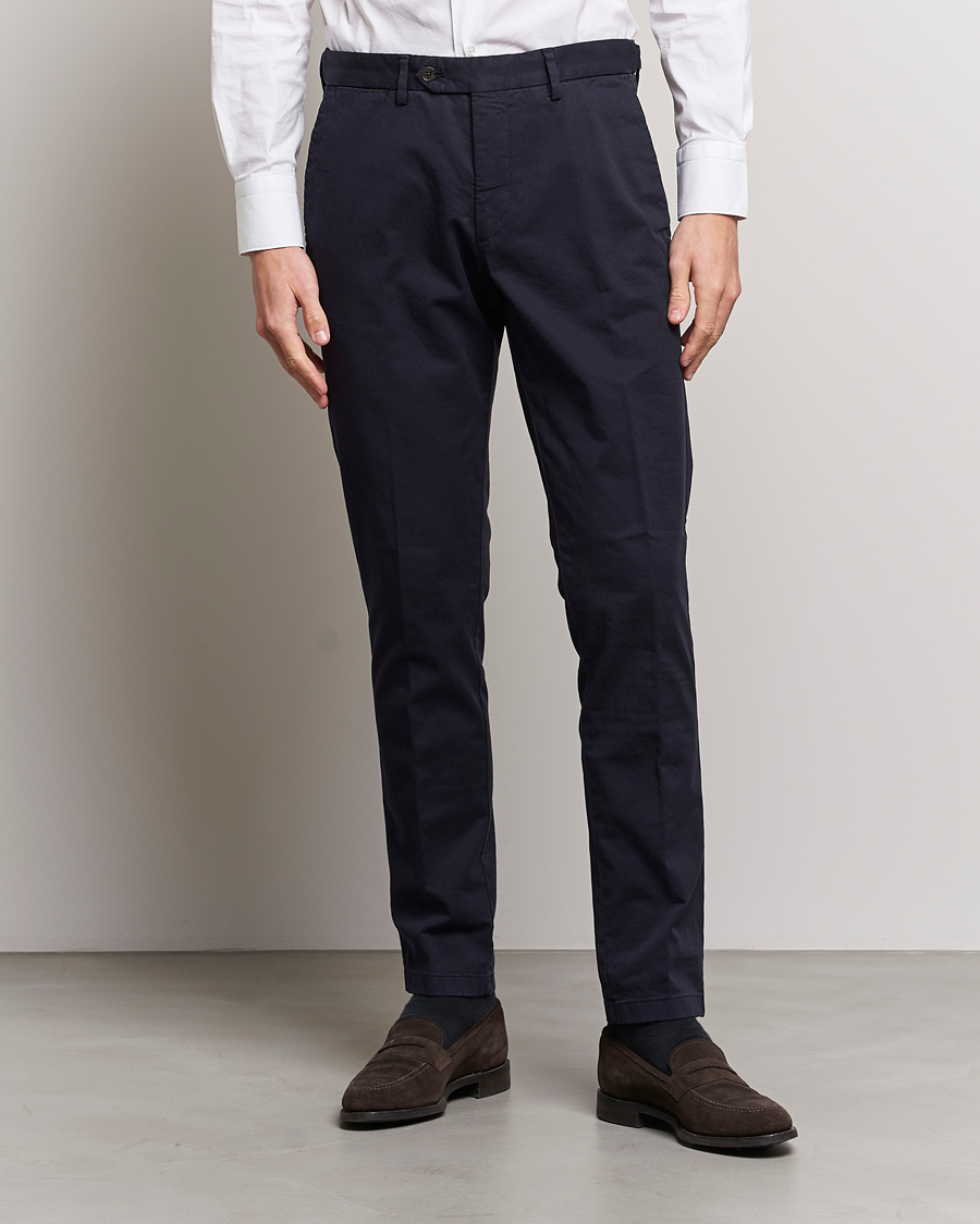 Herr | Chinos | Oscar Jacobson | Danwick Cotton Trousers Navy