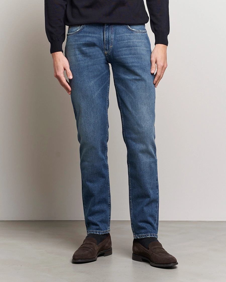 Herr | Business & Beyond | Oscar Jacobson | Albert Cotton Stretch Jeans Vintage Wash