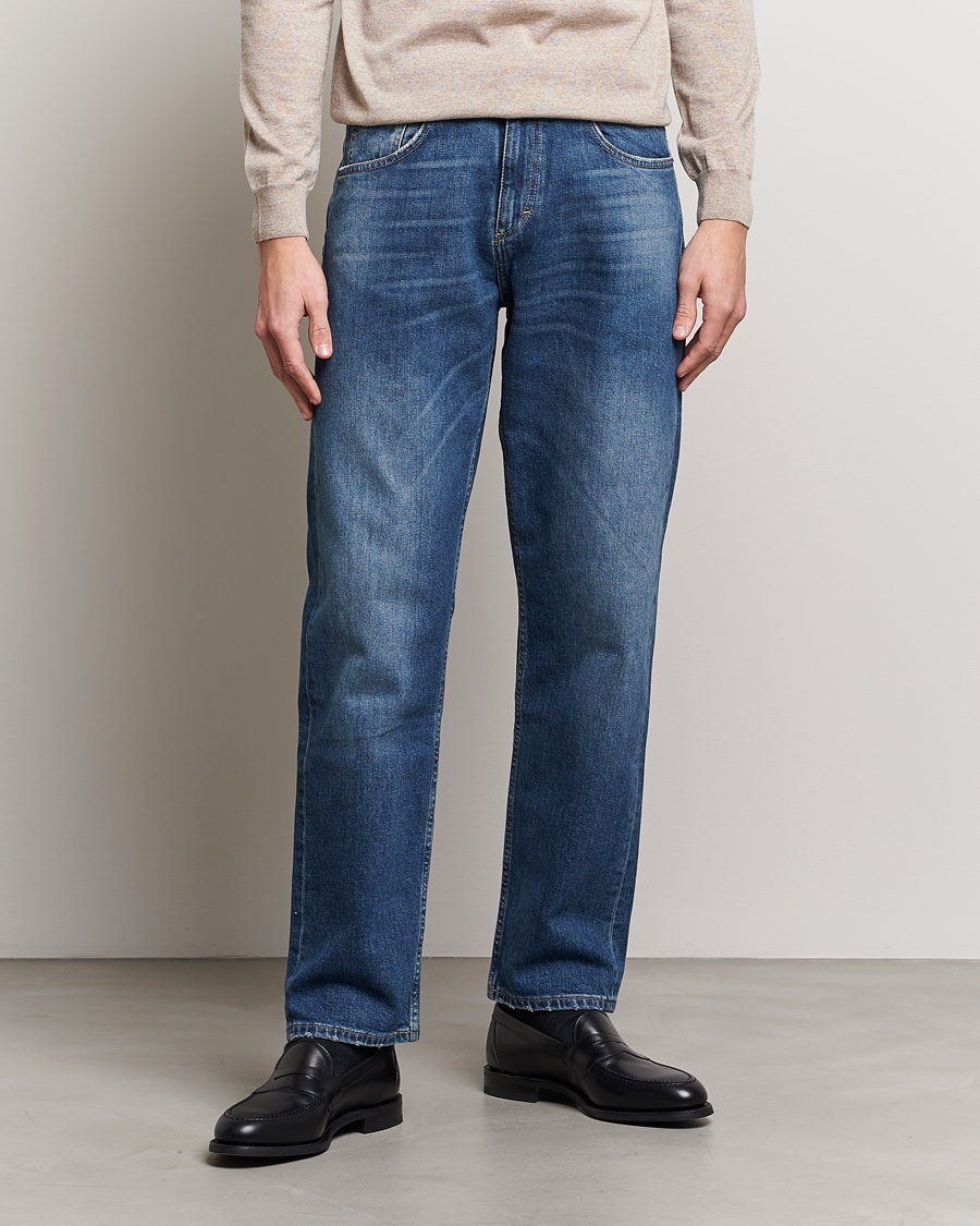 Herr | Blå jeans | Oscar Jacobson | Johan Cotton Stretch Jeans Vintage Wash