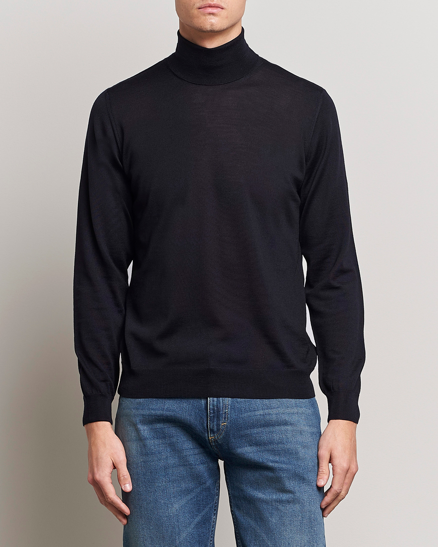 Herr |  | Oscar Jacobson | Cole Merino Wool Rollneck Navy