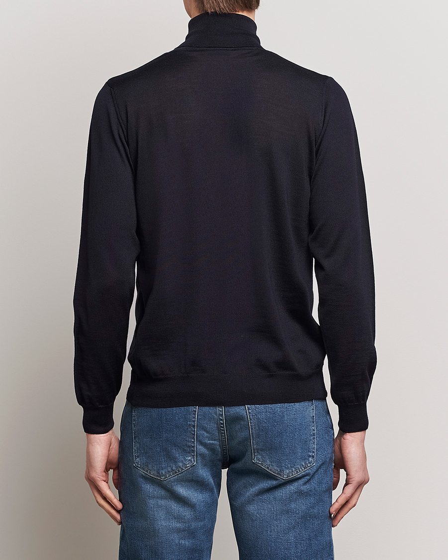 Herr | Tröjor | Oscar Jacobson | Cole Merino Wool Rollneck Navy