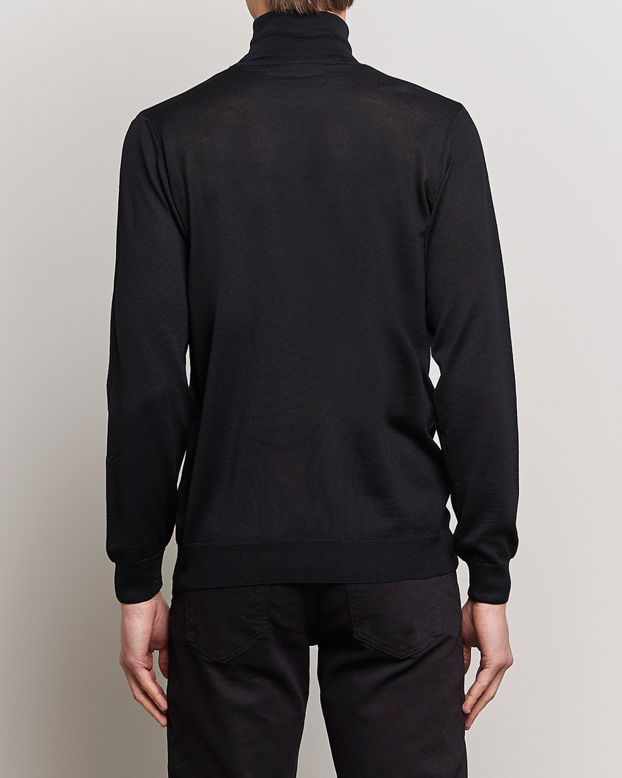 Herr | Tröjor | Oscar Jacobson | Cole Merino Wool Rollneck Black