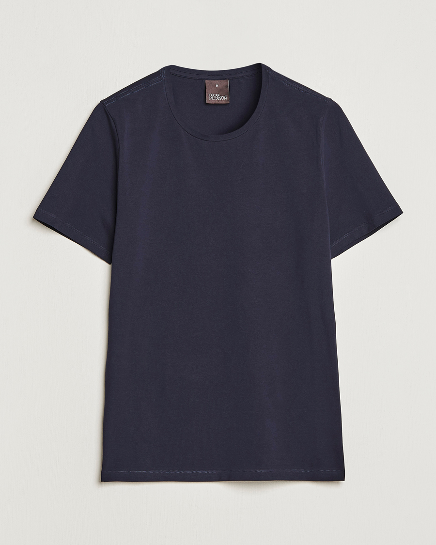Herr | T-Shirts | Oscar Jacobson | Kyran Cotton T-shirt S-S Navy