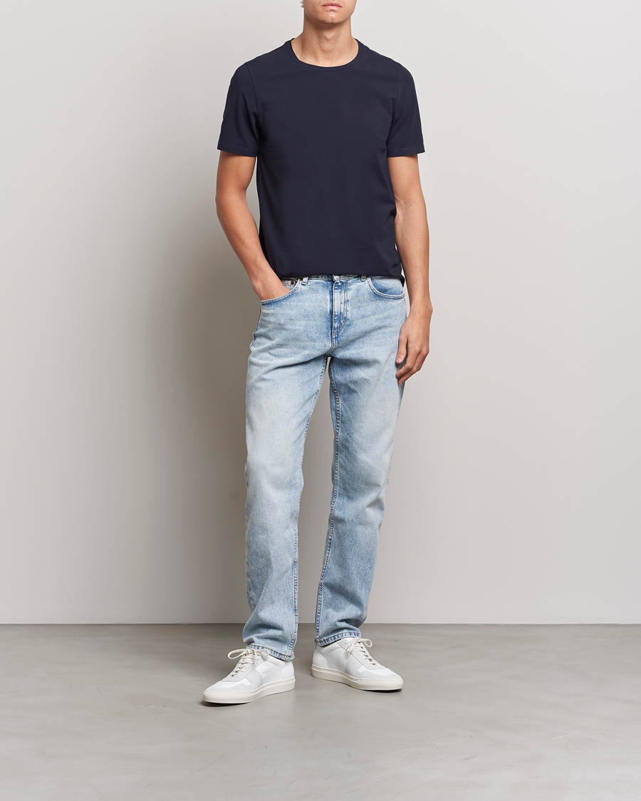 Herr | T-Shirts | Oscar Jacobson | Kyran Cotton T-shirt S-S Navy