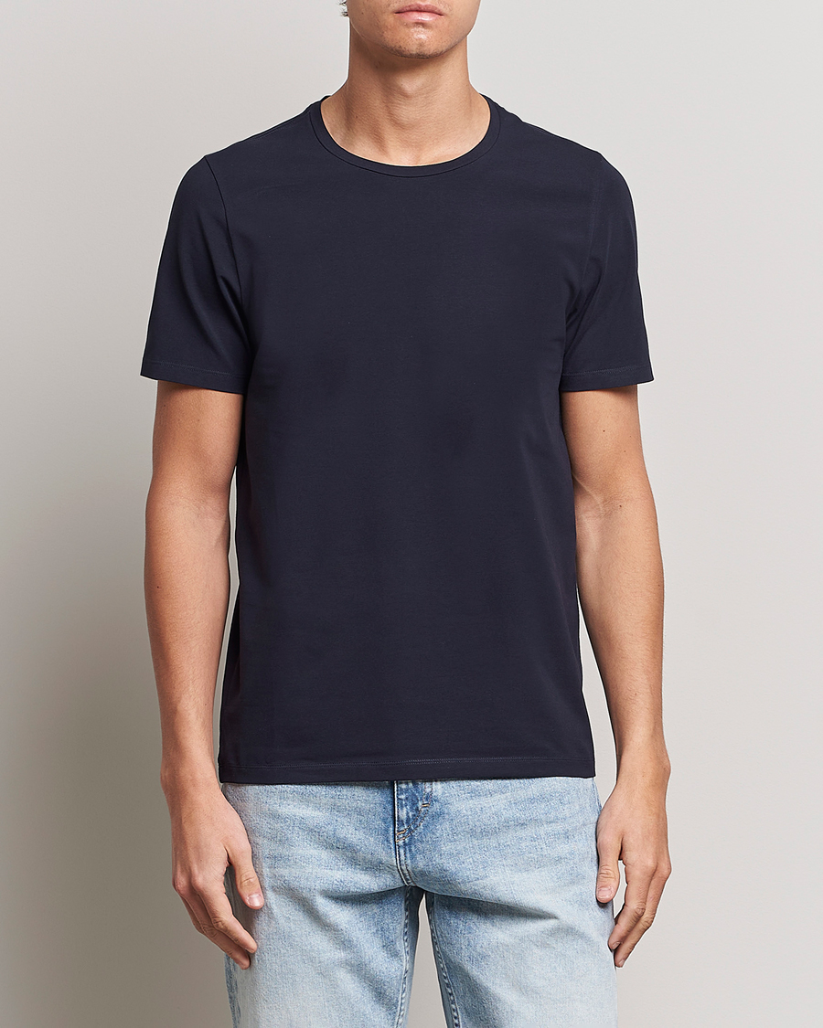 Herr | T-Shirts | Oscar Jacobson | Kyran Cotton T-shirt S-S Navy