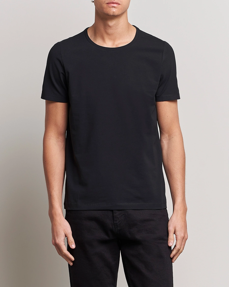 Herr | Svarta t-shirts | Oscar Jacobson | Kyran Cotton T-shirt S-S Black