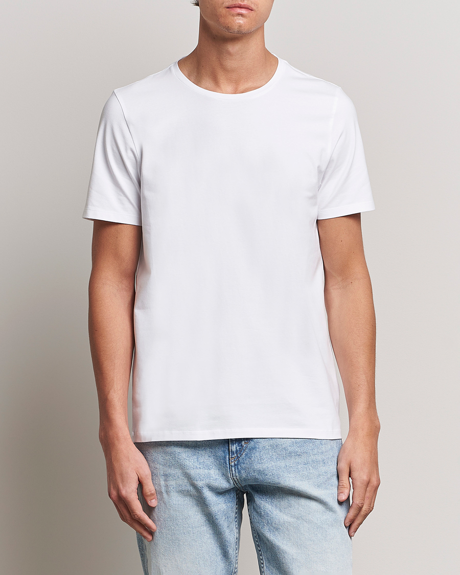 Herr | T-Shirts | Oscar Jacobson | Kyran Cotton T-shirt S-S White