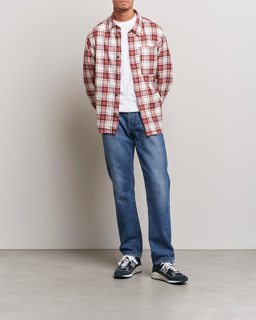 Herr | Skjortor | A.P.C. | Graham Checked Overshirt Ecru/Red