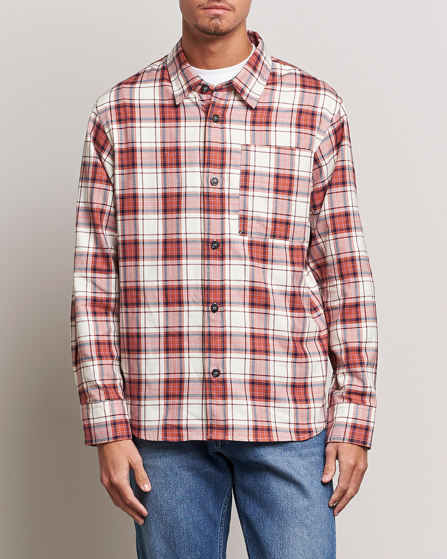 Herr |  | A.P.C. | Graham Checked Overshirt Ecru/Red