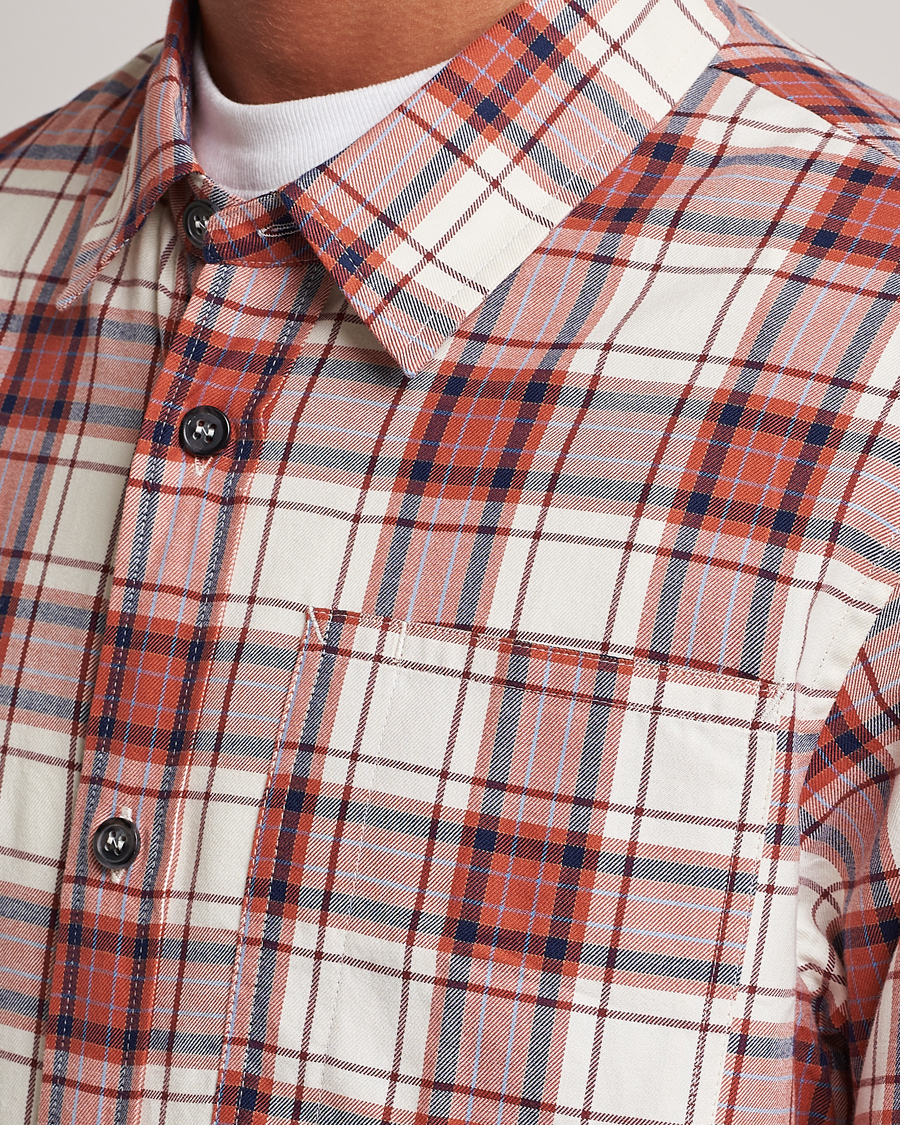 Herr | Skjortor | A.P.C. | Graham Checked Overshirt Ecru/Red