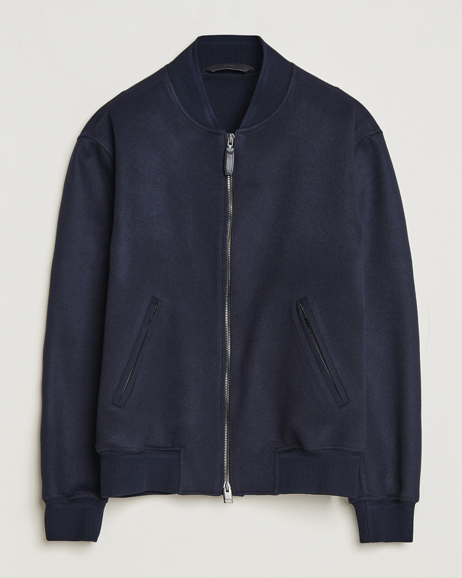 Herr | Jackor | Brioni | Cashmere Blend Bomber Jacket Navy