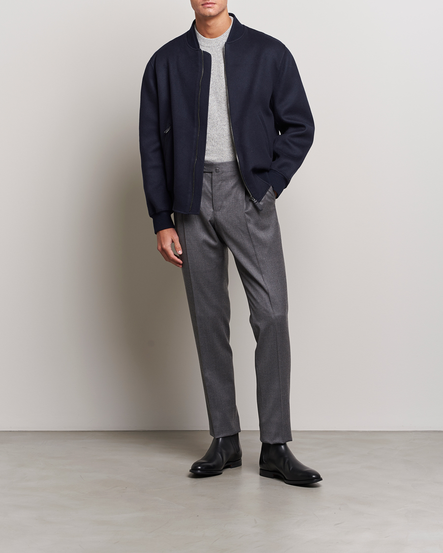 Herr | Jackor | Brioni | Cashmere Blend Bomber Jacket Navy