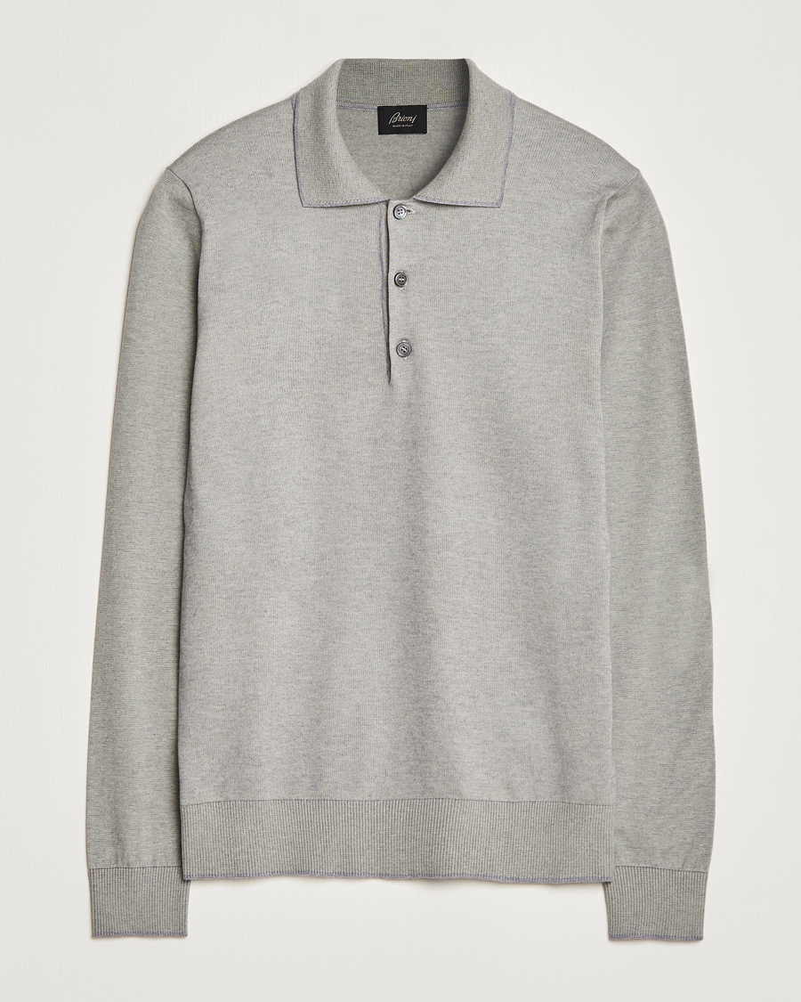 Herr | Tröjor | Brioni | Cashmere Blend Long Sleeve Polo Sage