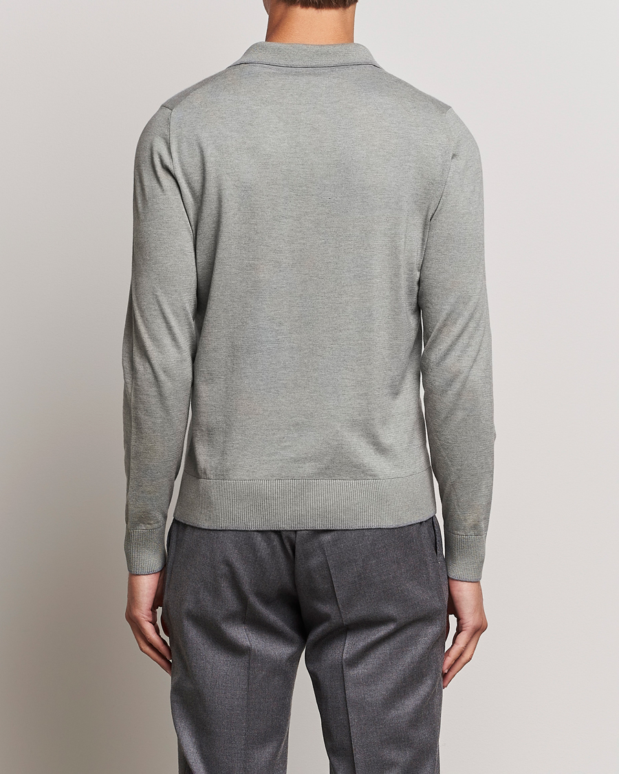 Herr | Tröjor | Brioni | Cashmere Blend Long Sleeve Polo Sage