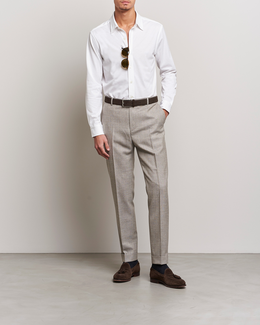 Herr | Skjortor | Brioni | Soft Cotton Jersey Shirt White