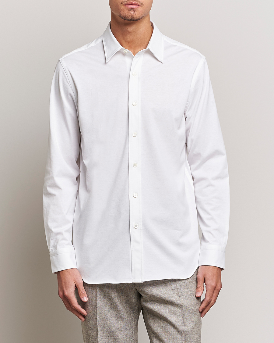 Herr | Skjortor | Brioni | Soft Cotton Jersey Shirt White