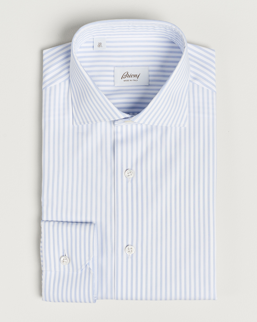 Herr | Brioni | Brioni | Slim Fit Striped Dress Shirt Light Blue