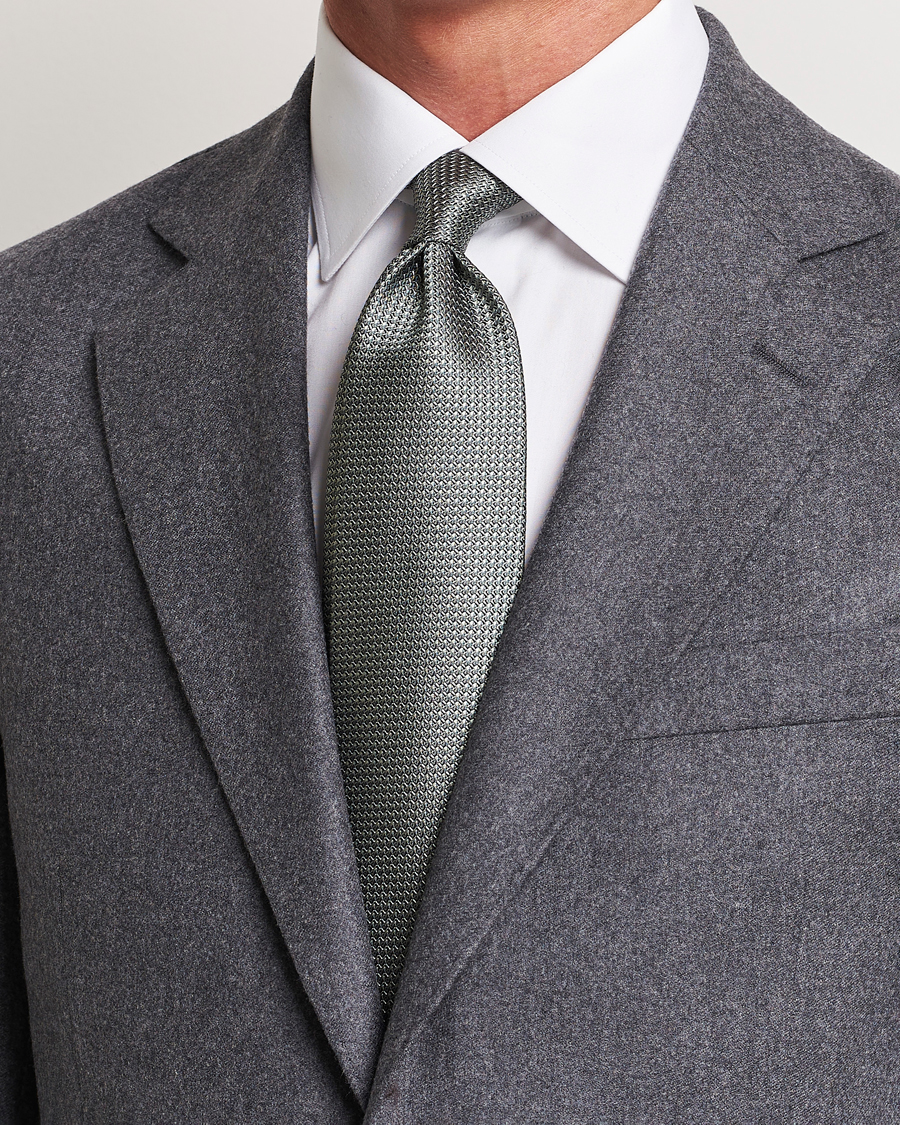 Herr |  | Brioni | Jacquard Silk Tie Sage