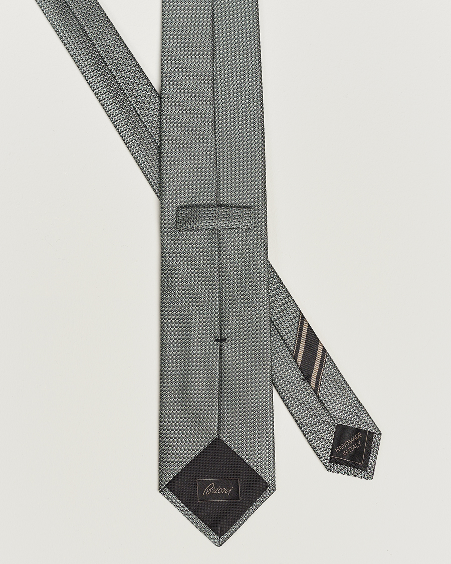 Herr | Brioni Jacquard Silk Tie Sage | Brioni | Jacquard Silk Tie Sage