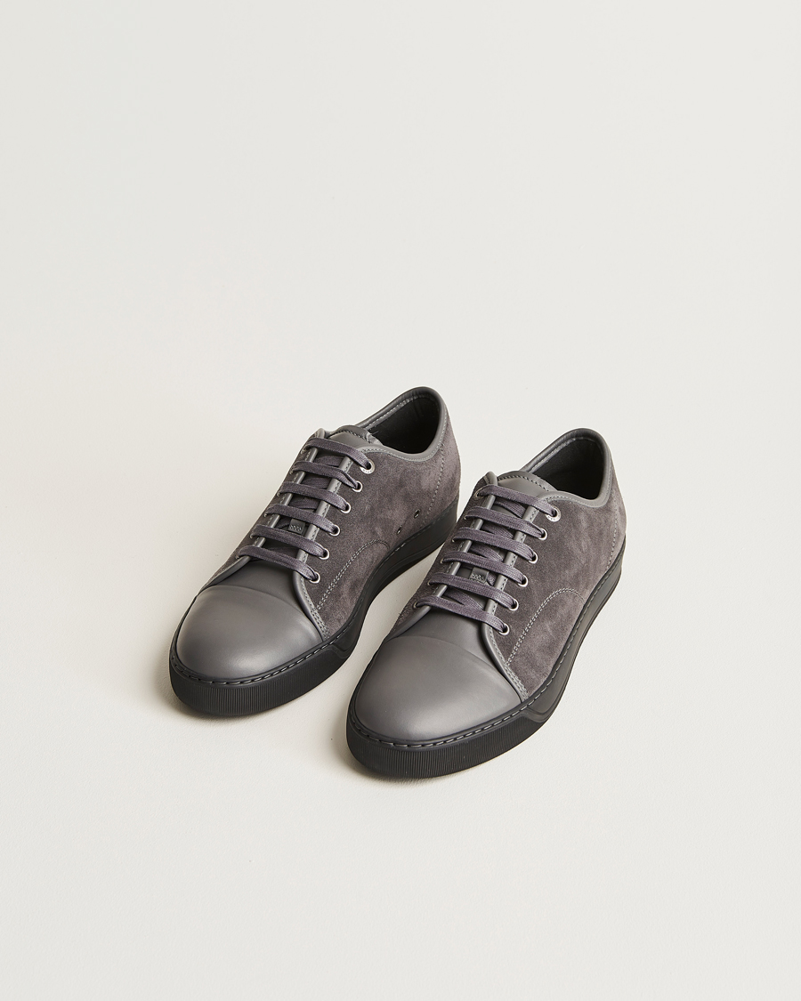 Herr | Luxury Brands | Lanvin | Nappa Cap Toe Sneaker Dark Grey