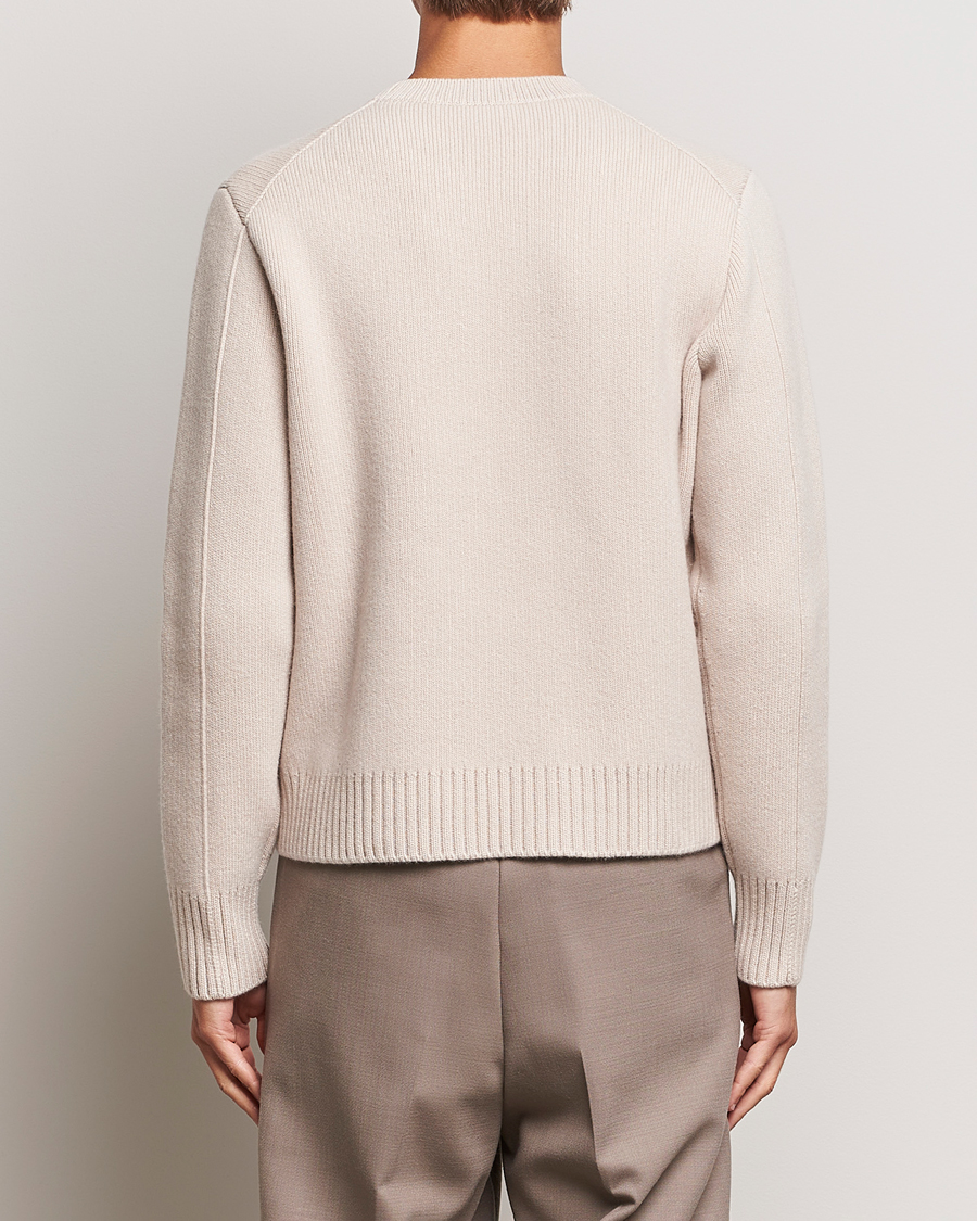Herr | Tröjor | Lanvin | Cashmere Blend Crew Neck Sweater Light Beige