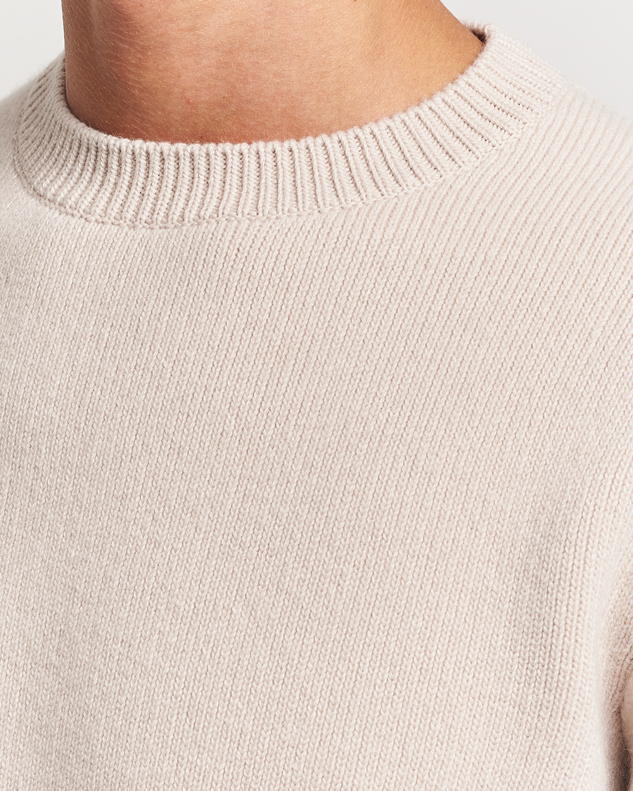 Herr | Tröjor | Lanvin | Cashmere Blend Crew Neck Sweater Light Beige