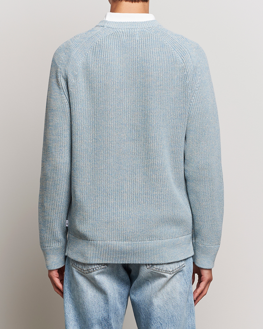 Herr | Tröjor | NN07 | Jacobo Organic Cotton Knitted Sweater Ashley Blue Mel