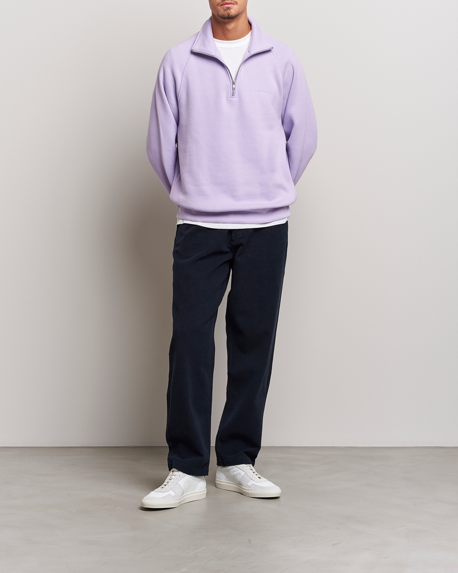 Herr | Tröjor | NN07 | Carlo Half Zip Purple Rose