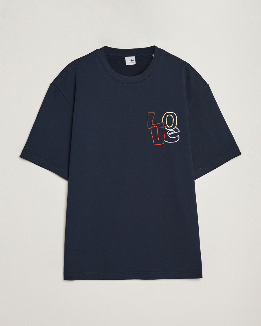 Herr | T-Shirts | NN07 | Alan Heavy T-Shirt Navy