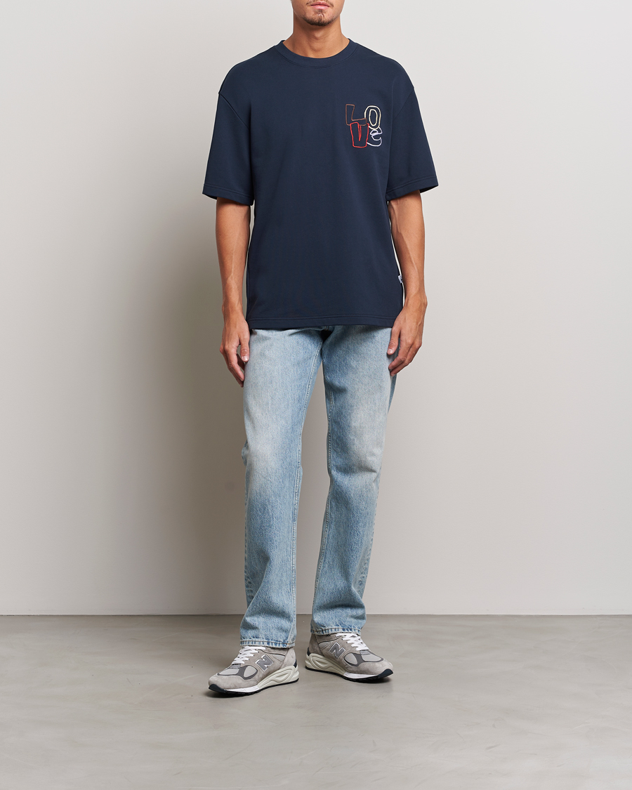 Herr | T-Shirts | NN07 | Alan Heavy T-Shirt Navy