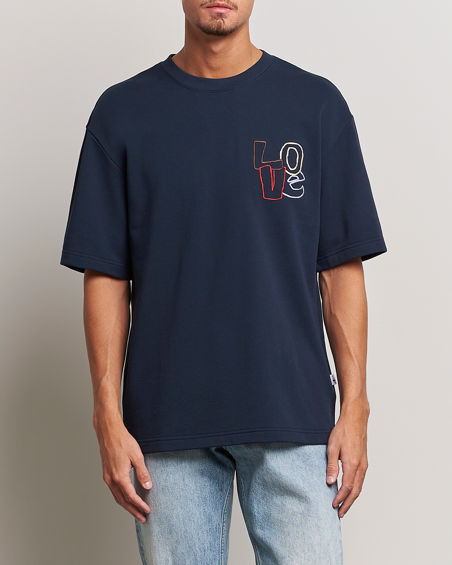 Herr | T-Shirts | NN07 | Alan Heavy T-Shirt Navy