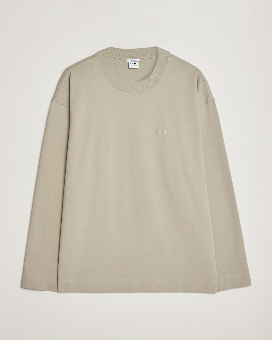 Herr | T-Shirts | NN07 | Benja Pima Cotton Long Sleeve T-Shirt London Fog