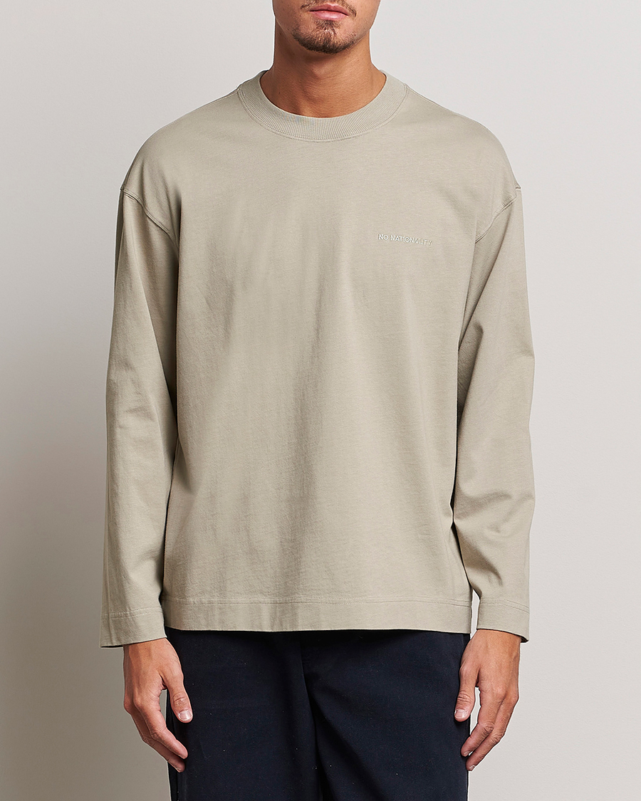 Herr | Långärmade t-shirts | NN07 | Benja Pima Cotton Long Sleeve T-Shirt London Fog