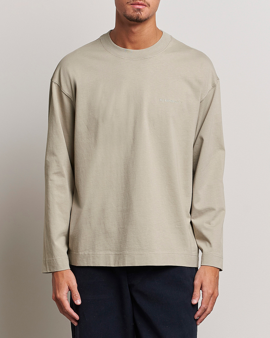 Herr | Långärmade t-shirts | NN07 | Benja Pima Cotton Long Sleeve T-Shirt London Fog